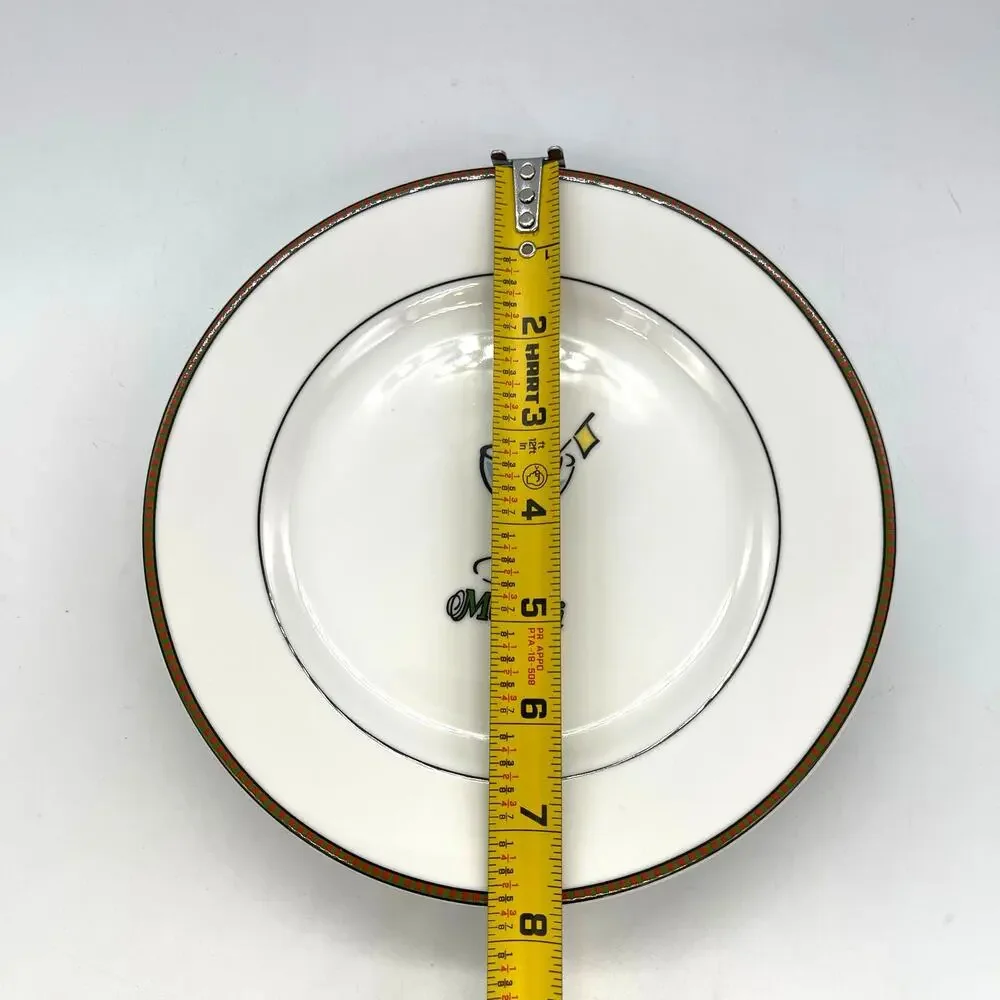 Ten Strawberry Street Set of 4 Tavern Cocktail Plates with Drink Recipes 7.75